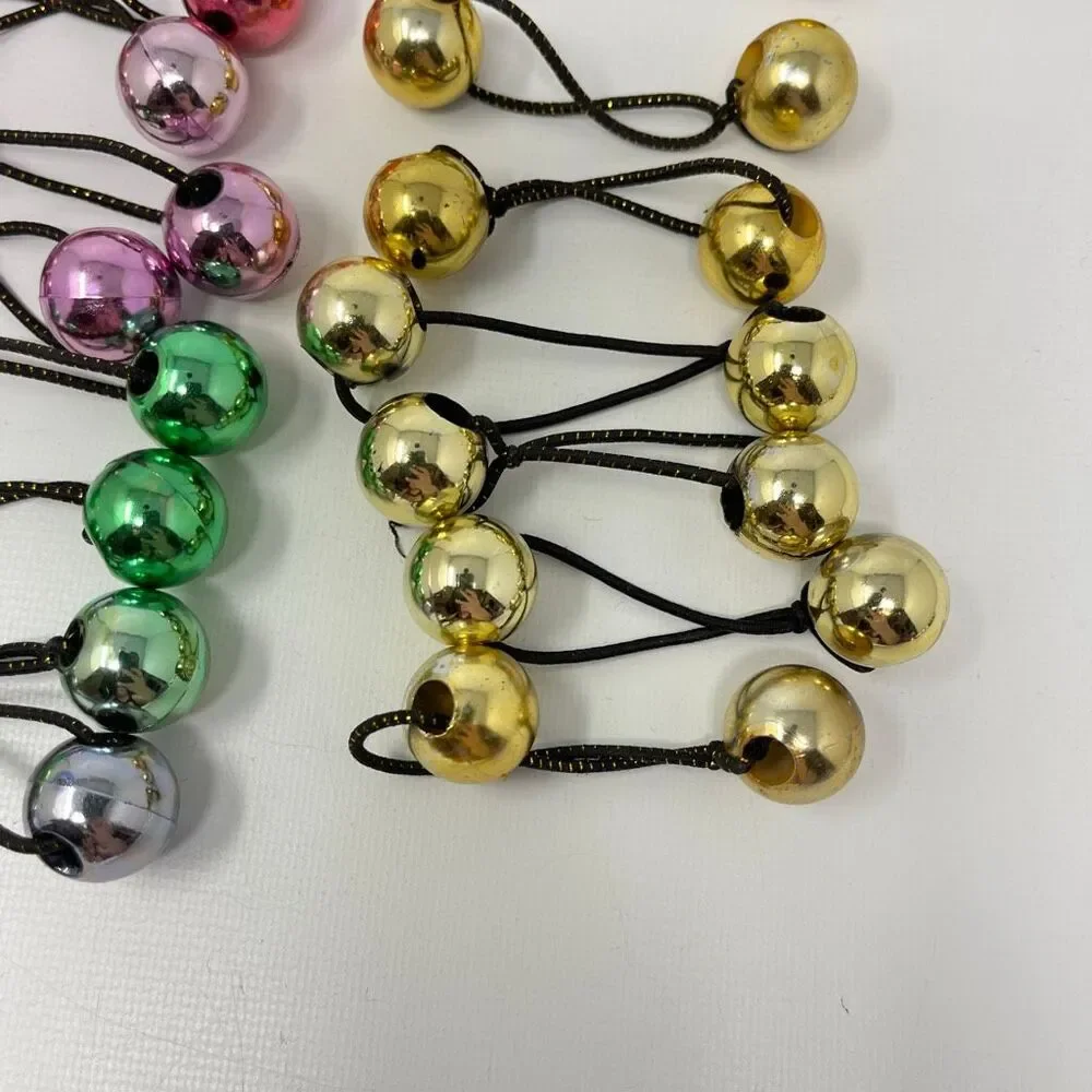 Twin Bead Hair Knocker Pony Tail Holders Bubbles Balls Tie Backs Lot of 19 Sets